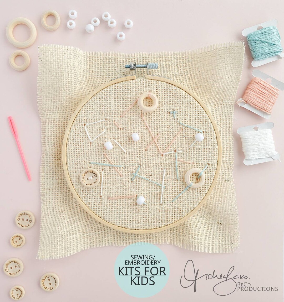 SEWING/EMBROIDERY Kit for KIDS How to Sew, Learn to Sew Kit