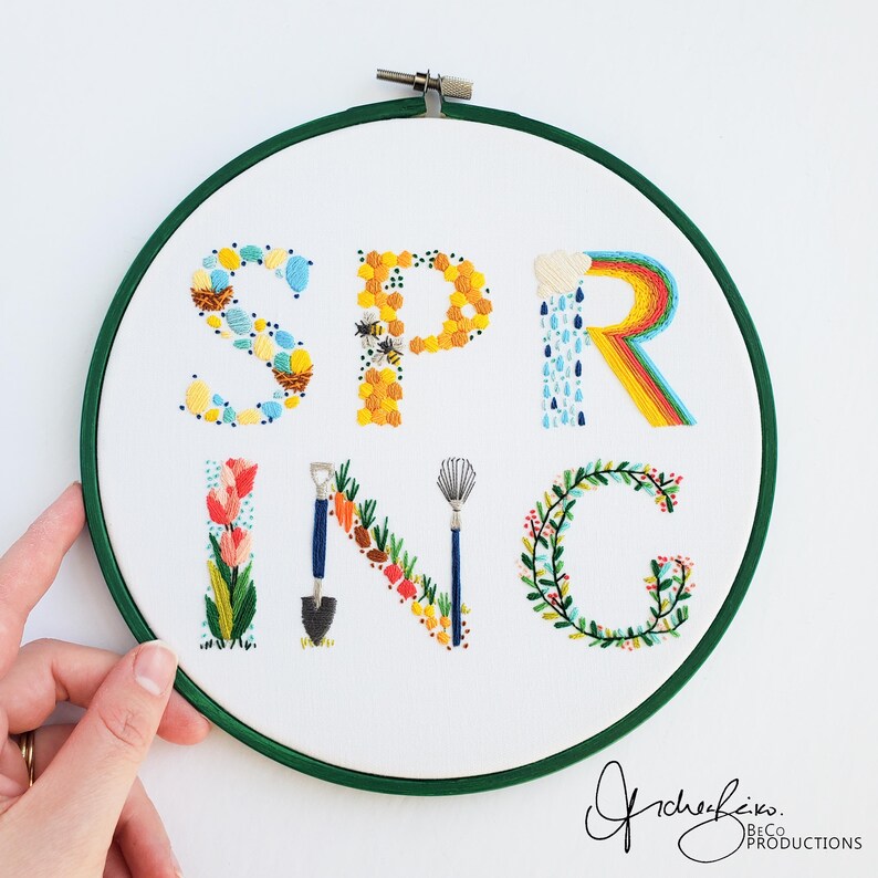Four Seasons Text BUNDLE - PDF Digital Download Embroidery Pattern ...