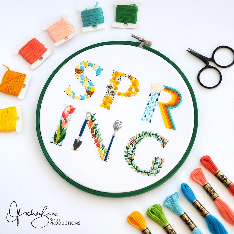 Four Seasons Text BUNDLE - PDF Digital Download Embroidery Pattern ...