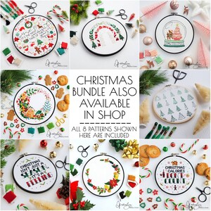 Christmas Tree Print - PDF Digital Download Embroidery Pattern & Guide ...