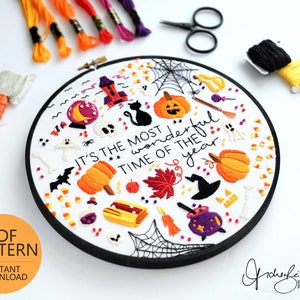 It&#39;s The Most Wonderful Time Of The Year - Halloween Edition - Embroidery Pattern & Guide - Digital Download (BeCoProductions) Halloween Art