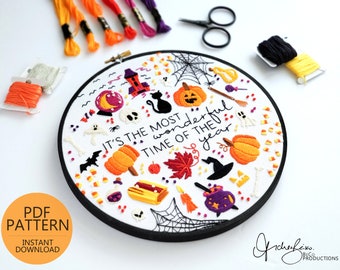 It&#39;s The Most Wonderful Time Of The Year - Halloween Edition - Embroidery Pattern & Guide - Digital Download (BeCoProductions) Halloween Art