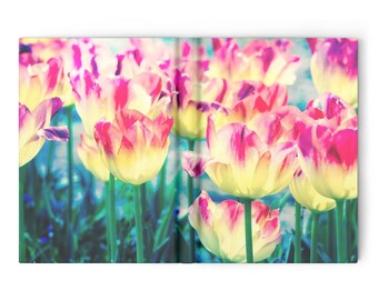 Bright Tulip Field Hardcover Journal