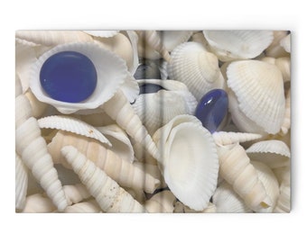 Shell Cobalt Sea Glass Photo Hardcover Journal