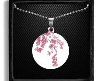 Pink Dogwood Necklace Spring Blossoms