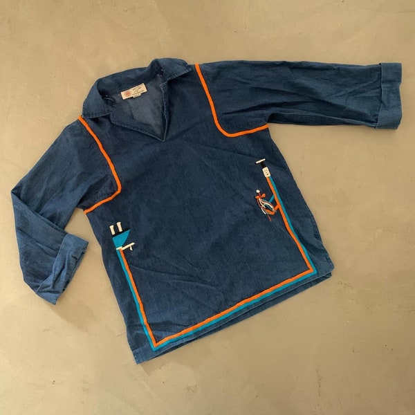 Vintage Zia of Scottsdale Embroidered Kachina Pullover