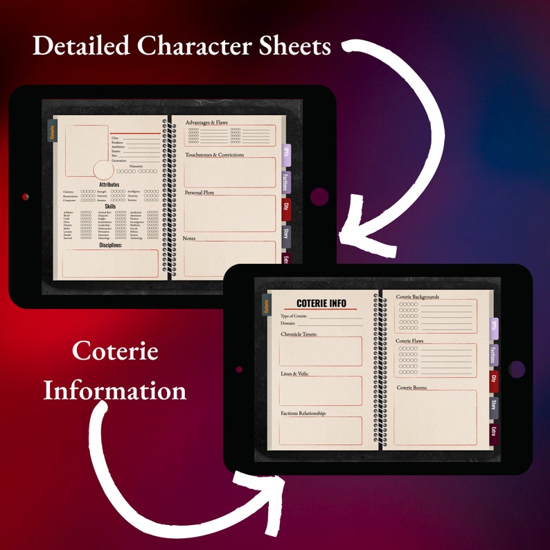 Vampire the Masquerade 5e Storyteller Journal Goodnotes Notability