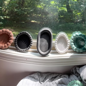 Plat en résine bulles| Vide-poches en céramique| Plateau de décoration d&#39;intérieur moderne | bijoux | organisateur fourre-tout