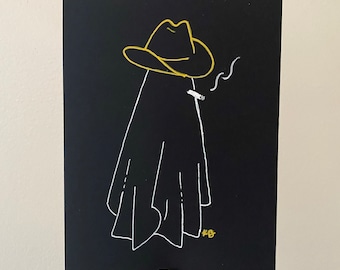 Ghost Cowboy Illustration Print - 5x7