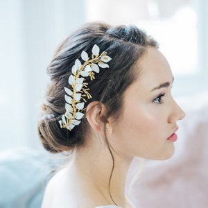 Boho Bridal Headpiece, Greek Goddess Wedding Headpiece, Bridal Leaf Hair Piece, Wedding Hair Piece, Bridal Hair Comb, Boho Hair Vine