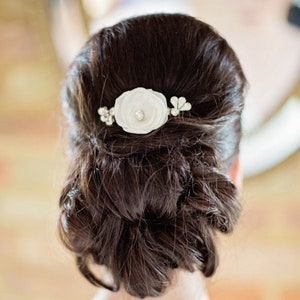 Bethany Floral & Diamante Bridal Comb