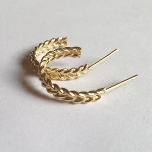 Gold Hoop Earrings, Solid Gold Earrings, Minimalist Jewelry, Open Hoops ...