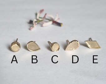 14k Gold studs, Mismatched earrings, Mix and Match earrings, Solid gold earrings, Minimalist studs, Dainty jewelry women, 9k gold earrings