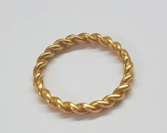 Wedding band women, twist wedding band, rope wedding ring women, gold twisted wedding band, gold stacking rings, twisted ring, twisted band