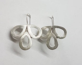Drop silver earrings, sterling silver earrings, teardrop earrings, silver drop earrings, 925 silver earrings