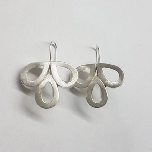 Drop silver earrings, sterling silver earrings, teardrop earrings, silver drop earrings, 925 silver earrings