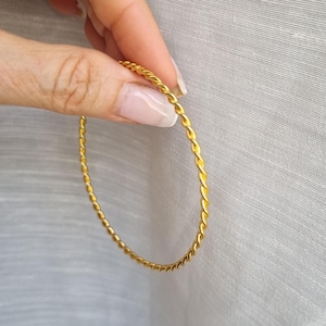 Stacking gold bangles 14k, bangle bracelet, women braided bracelet, twisted bracelet, braid hoop bracelet, gold bracelet bridesmaid vintage