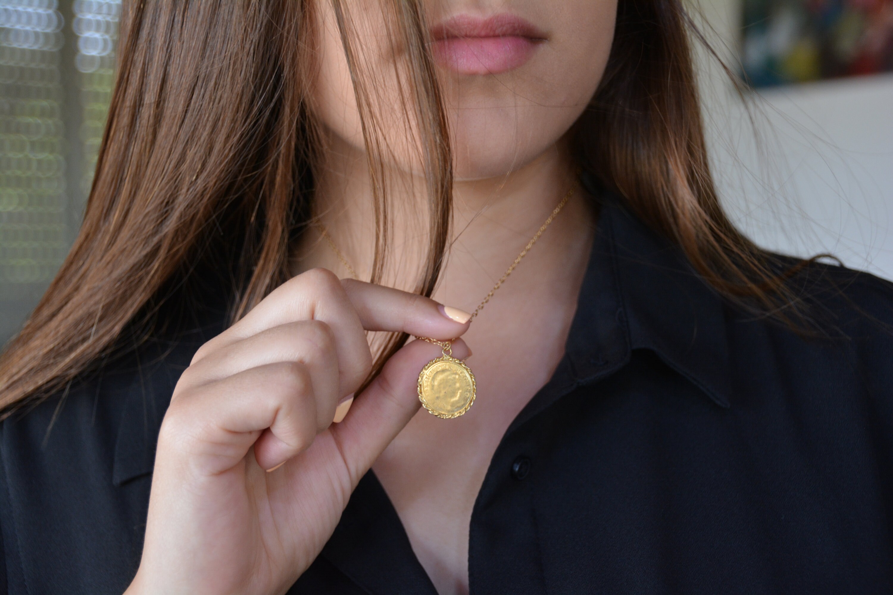 Layered Gold Initial Necklace For Women - 14K Gold Plated, Paperclip Chain With CZ Pendant, 14" & 18" Lengths With Extender
