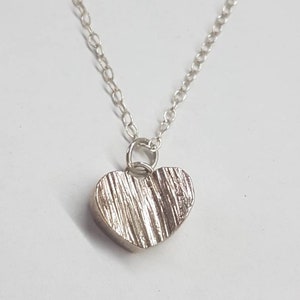 Heart necklace, silver pendant necklace, rustic heart necklace, silver necklace, Mother&#39;s day gift, mother&#39;s day necklace, gift for mom