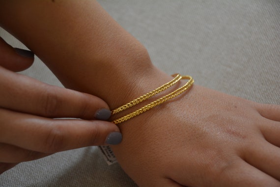 etsy gold bangle bracelets