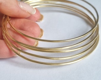 Gold hoop bracelet, gold bracelet bridesmaid, plain simple bracelet, bangle bracelet, gold bangles 14k gold bracelet women hammered bracelet