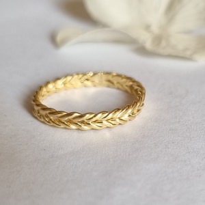 Wedding band women, braid wedding ring women, twisted wedding ring, braided wedding band, gold wedding ring, braided ring, yellow gold