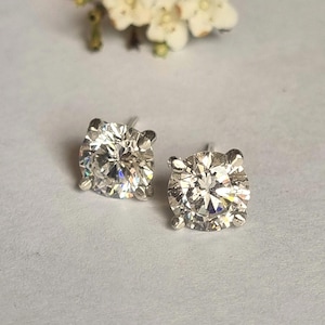 Cubic zirconia studs, Gold stud earrings, Dainty silver studs, Gemstone studs, Minimalist earrings, Elegant CZ earrings, Classic, Small stud
