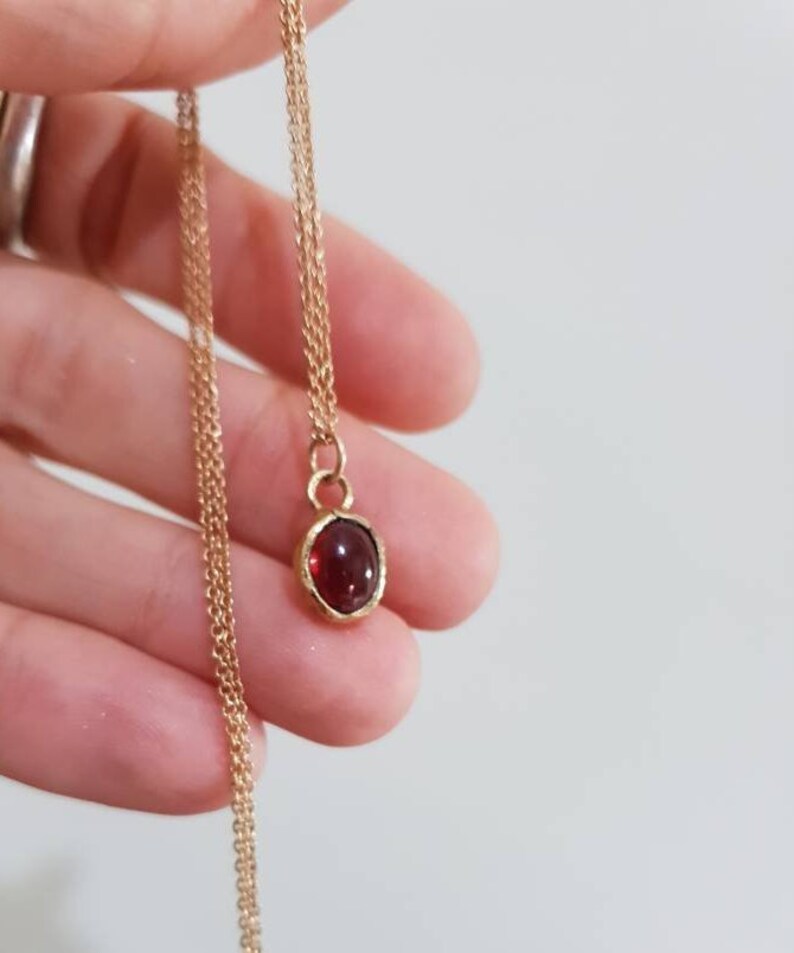 Necklace Gold Pendant Necklace Birthstone Necklace Etsy