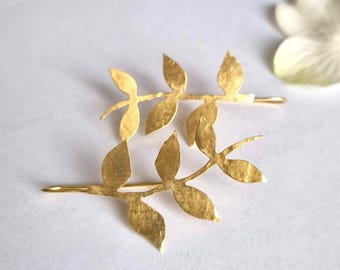 Orecchini in foglia d'oro, orecchini da sposa, orecchini in foglia d'oro, orecchini da sposa in oro, orecchini pendenti in oro, orecchini romantici