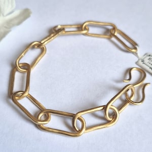 Link bracelet, Elegant gold jewelry, Gold bridal bracelet, Chunky silver bracelet, Statement bracelet, Link bracelet for women, Big bracelet