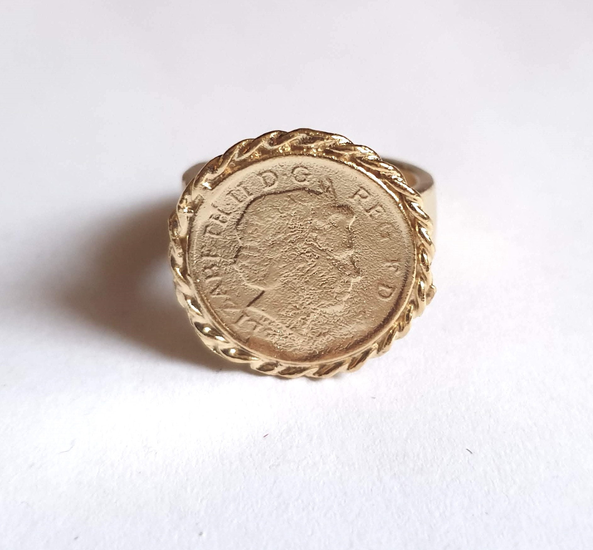 【Share Spirit】Antique  Coin Ring13号 Afghanistan 25 Pul Coins x10 – 1934 (SH 1313) – KM#931 – Zahir