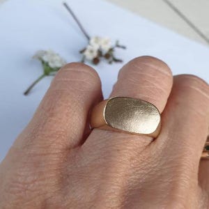 14k gold signet ring, Statement signet ring, Modern jewelry, Signet ring men, Pinky ring, Oval signet ring, Gold ring women, solid gold ring