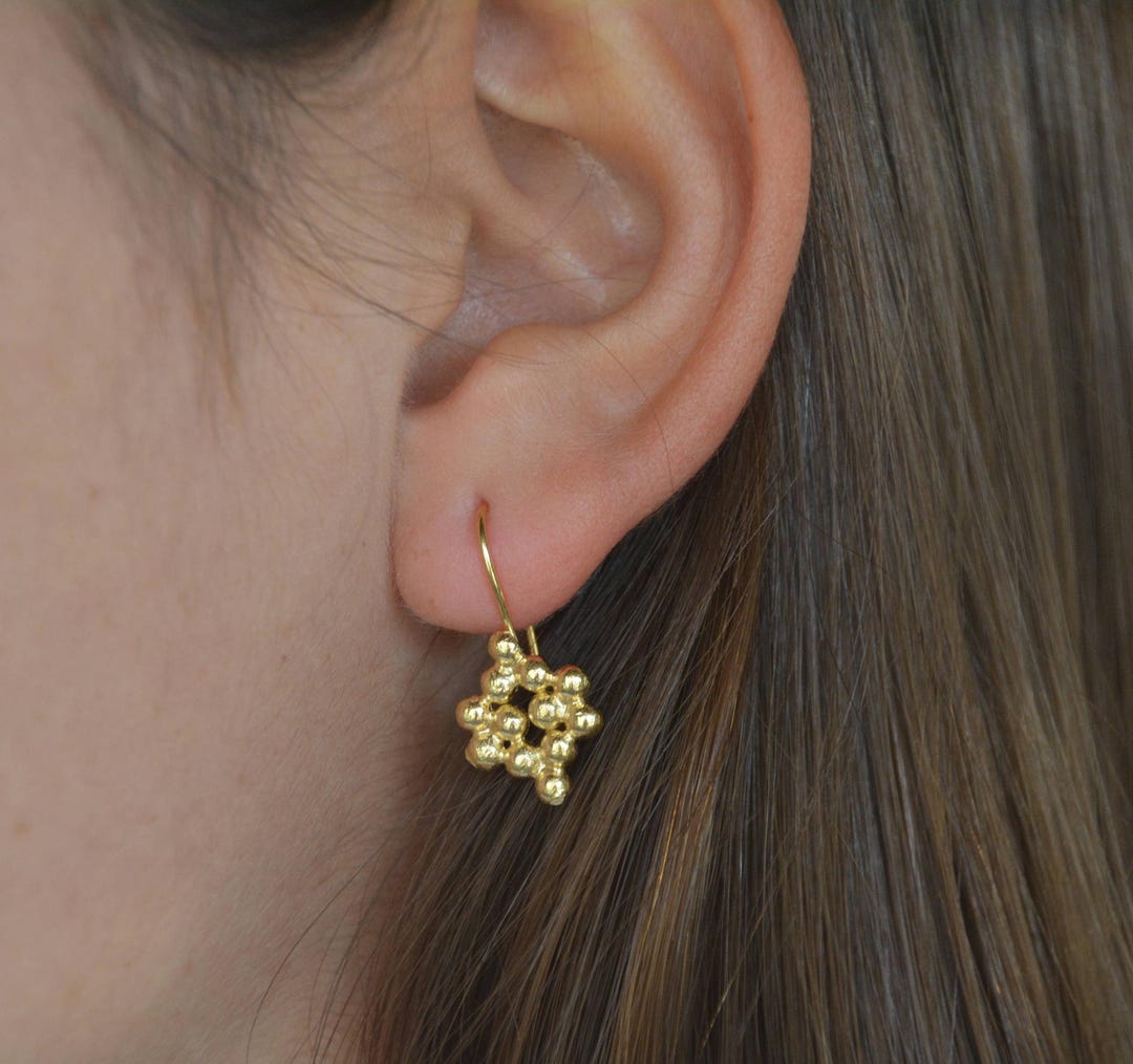 Buy Gold Grapes Drop Earrings, Vintage Style Earrings, Gold Bridal  Earrings, Delicate Gold Earrings, Bridesmaids Earrings, Gold Plated  Earrings Online