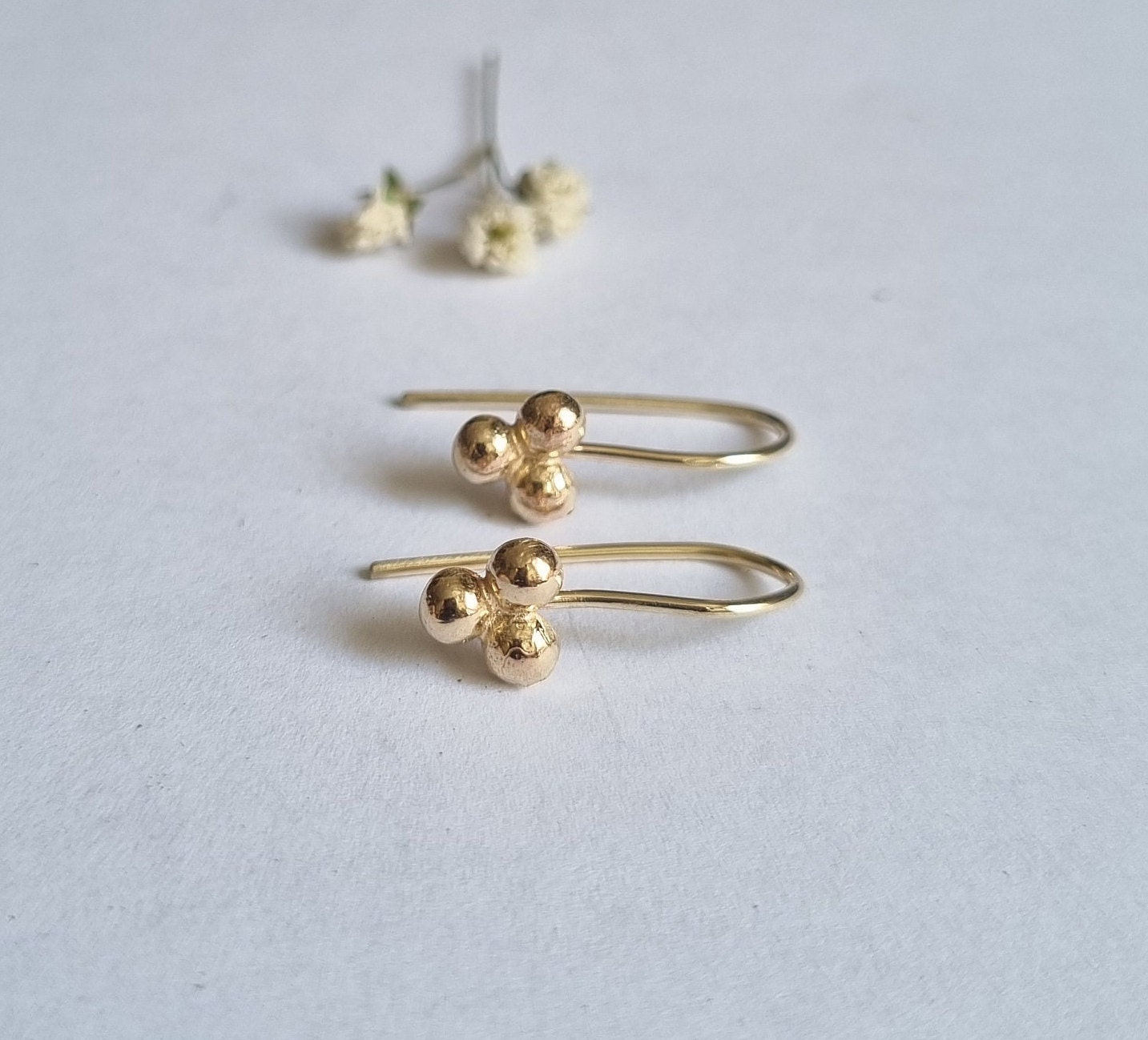 Bristle Flower Earrings - Gold or Silver – 3*21 Simple Creations