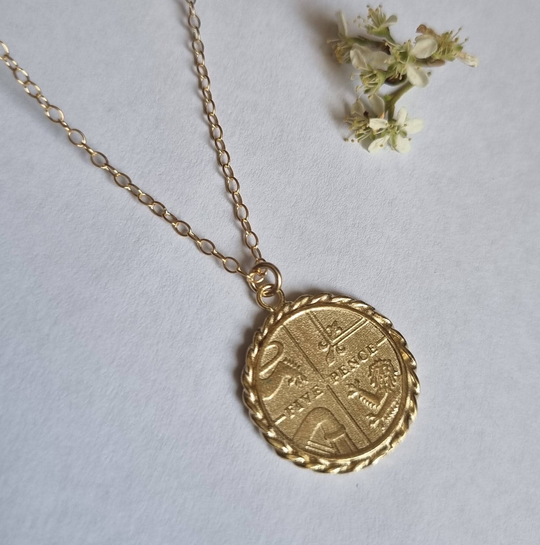 Buy Constantine Coin Pendant / 9k or 14k Solid Gold Byzantine Cross Necklace  / Greek Protection Charm Online in India - Etsy