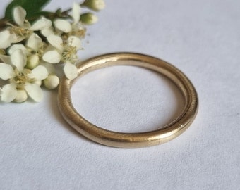 Wedding band women, 14k gold ring, Solid gold ring, Simple gold ring, Feminine jewelry, Stacked wedding band, Minimalist gold ring, 9K, 18k