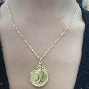 Gold coin necklace, 14k gold necklace, Moroccan coin necklace, gold pendant necklace image 5