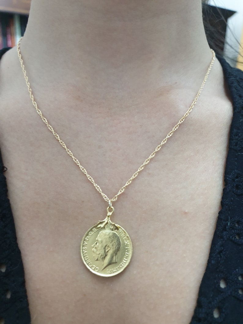 Gold coin necklace, 14k gold necklace, Moroccan coin necklace, gold pendant necklace image 5