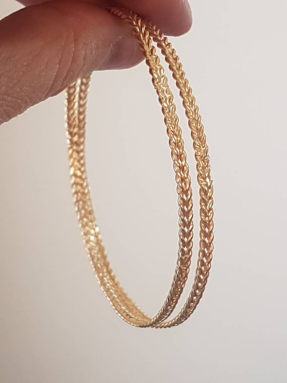 etsy gold bangle bracelets