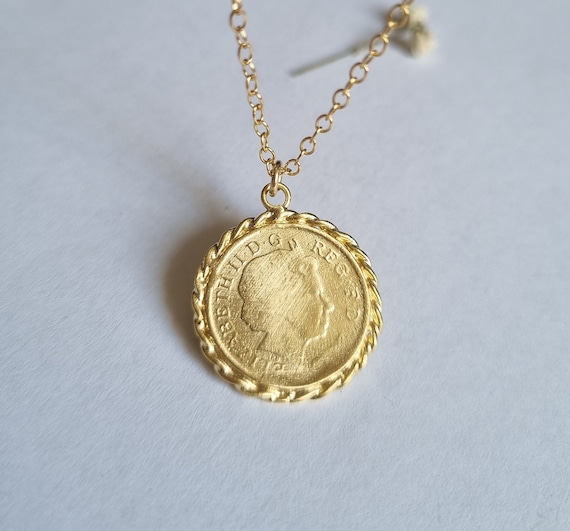 Coin necklace etsy shop