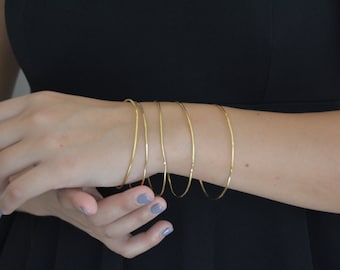 Pulseira de ouro para mulheres, pulseira de ouro para dama de honra, pulseira de pulseira, pulseiras de noiva, pulseira de ouro para mulheres