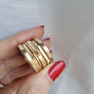 Stacking rings, Signet rings, gold signet rings women, stacking skinny rings, stackable signet rings, thin bar rings, layered rings women