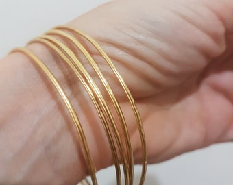 Gold bangle bracelet, gold bracelet bridesmaid, bangle bracelet, gold bangles 14k, gold bangle bracelet for women