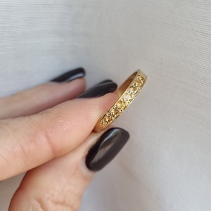 Solid gold ring, Gold Citrine ring, 14k gold ring, November Birthstone ring, November Birthday mom, Engagement ring, Citrine Stacking ring
