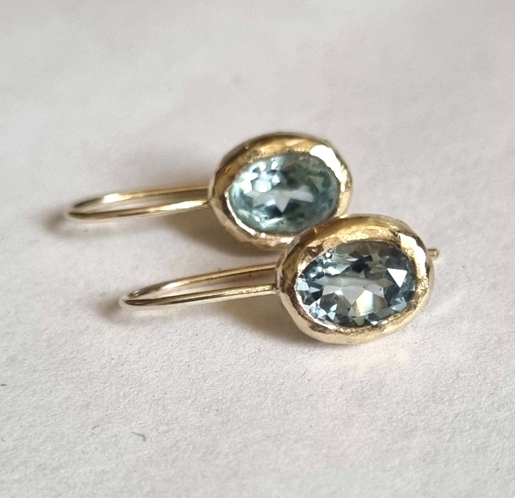 Blue Topaz Drop Earrings