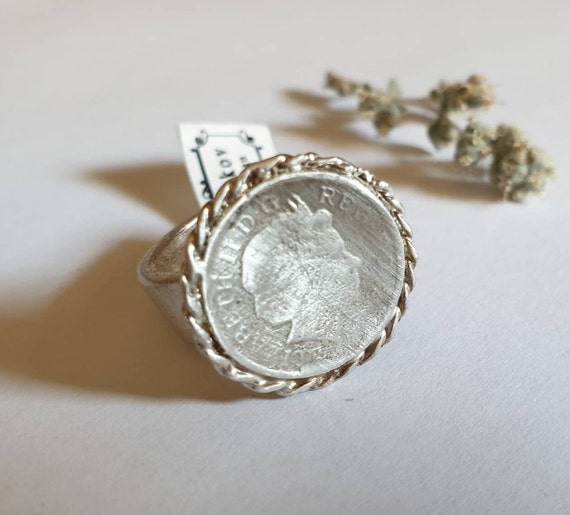 Sterling silver coin ring Sterling silver coin ring