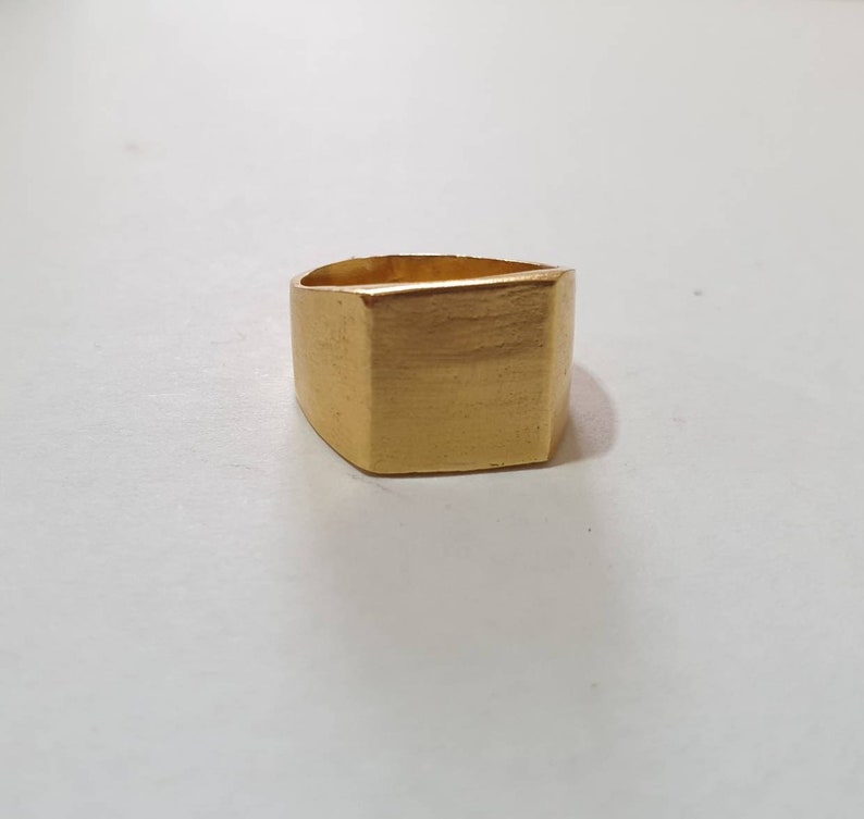 Signet ring women, gold signet rings, signet ring, square signet ring, women seal ring, gold pinky ring, men signet ring image 4