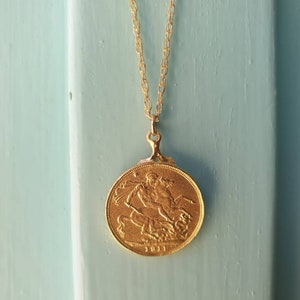 Gold coin necklace, 14k gold necklace, Moroccan coin necklace, gold pendant necklace image 8