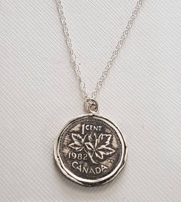 Canadian Coin Necklace Silver Coin 