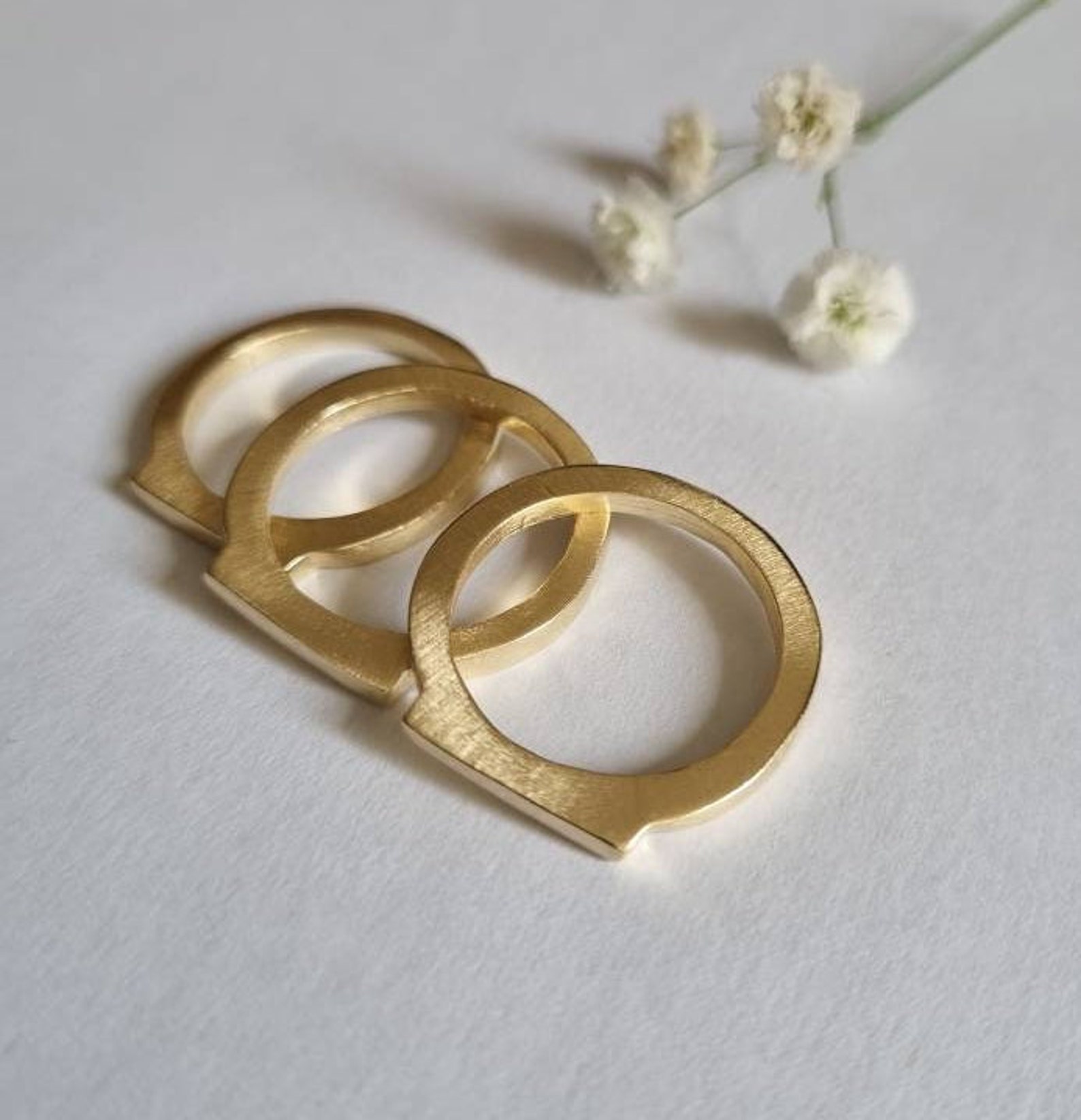 Stacking Rings, Signet Rings, Gold Signet Rings Women, Stacking Skinny ...